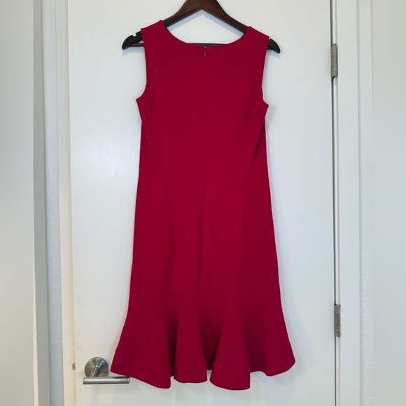 Oscar de la Renta Vibrant Pink Mini Dress Wool Blend - Picture 2 of 7